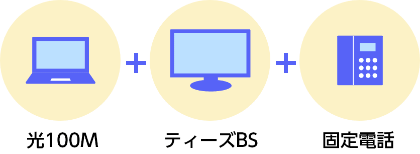 光100M＋ティーズBS＋固定電話